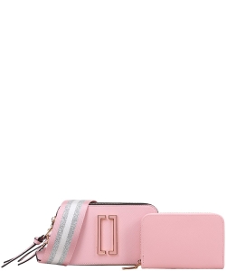 Fashion Mini Crossbody Bag With Wallet Set MJ-8965A PINK